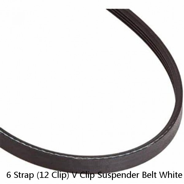 6 Strap (12 Clip) V Clip Suspender Belt White (Garter Belt) NYLONZ  MADE IN UK