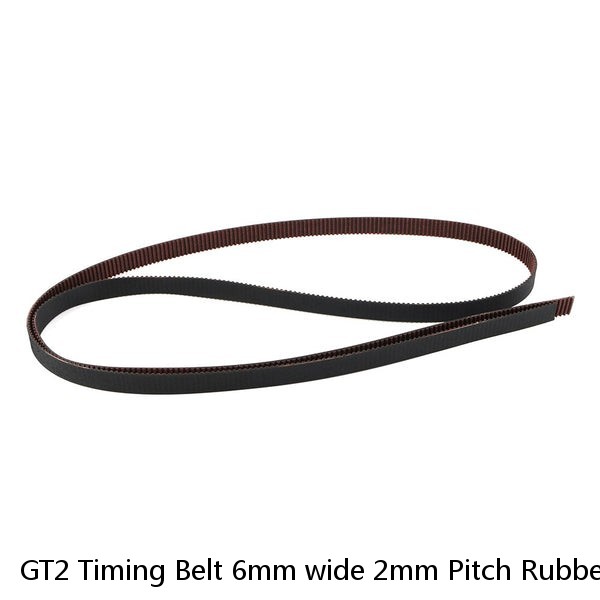 GT2 Timing Belt 6mm wide 2mm Pitch Rubber Reinforced Fiberglass - by the Meter #1 small image