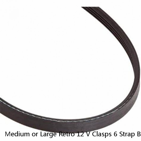 Medium or Large Retro 12 V Clasps 6 Strap Black Lycra Lace Trim Suspender Belt