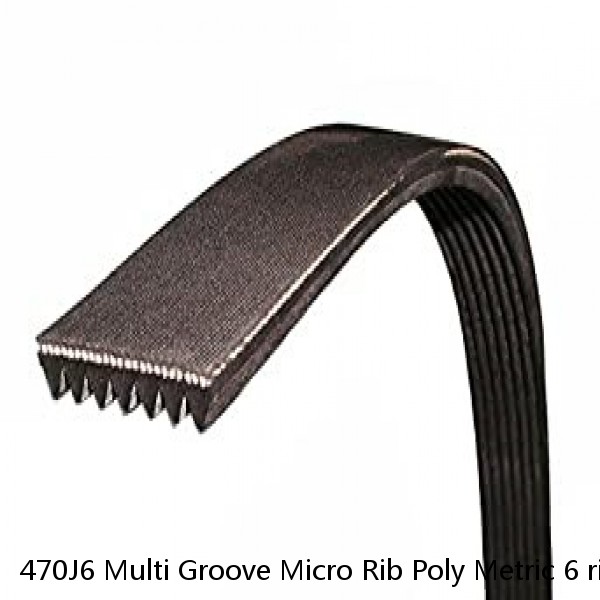 470J6 Multi Groove Micro Rib Poly Metric 6 ribbed V Belt 470-J-6 470 J 6 #1 image